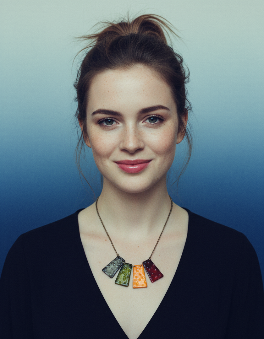 Multicolor Fringe Statement Necklace, Handmade Polymer Clay – Bold & Colorful