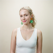 Seashell Drop Statement Earrings, Post or Clip On – 