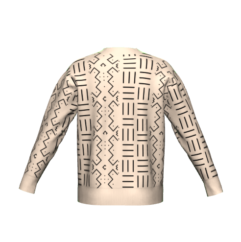 Beige Bogolan Knitted Cardigan