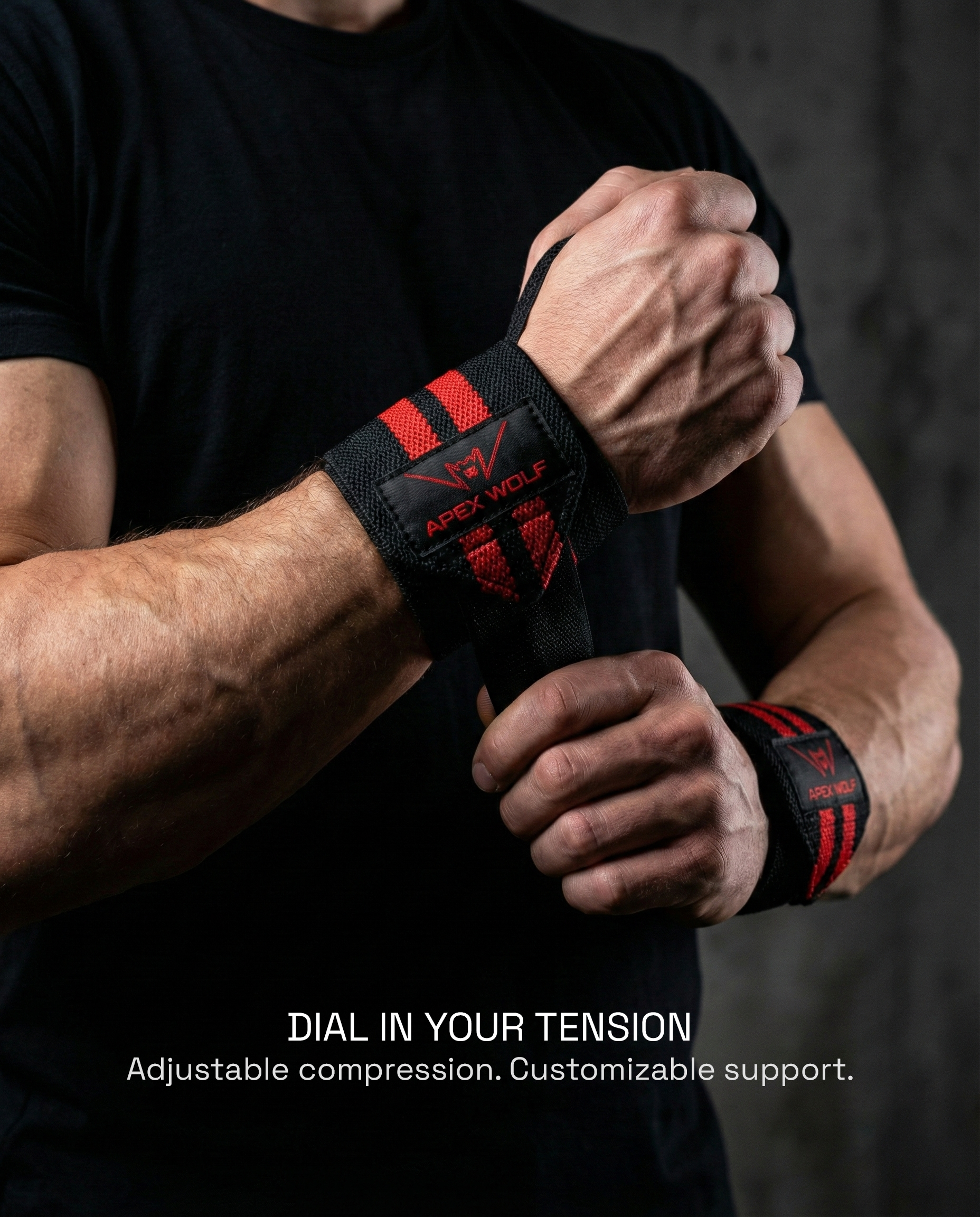 Battle Wrap Wrist Straps (Pair) - Red