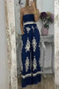 Wrapped Chest Printed Jumpsuit, High Waisted Casual Pants For Women