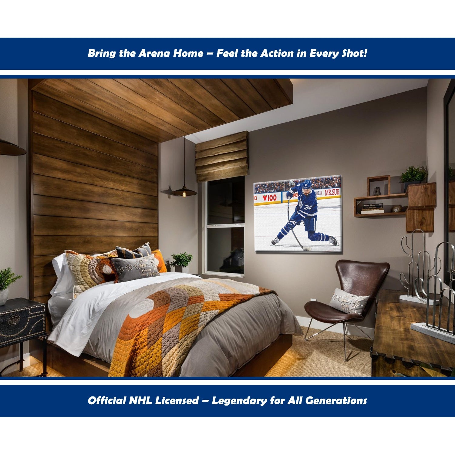 AUSTON MATTHEWS SLAPSHOT TORONTO HOCKEY NHL LICENSED WRAPPED CANVAS – WALL ART DECOR FOR SPORTS ENTHUSIASTS – COLLECTIBLE PRINT TRIBUTE OF STAR PLAYER – OFFICIAL FAN DISPLAY – LEAFS MEMORABILIA GIFT IDEA 16