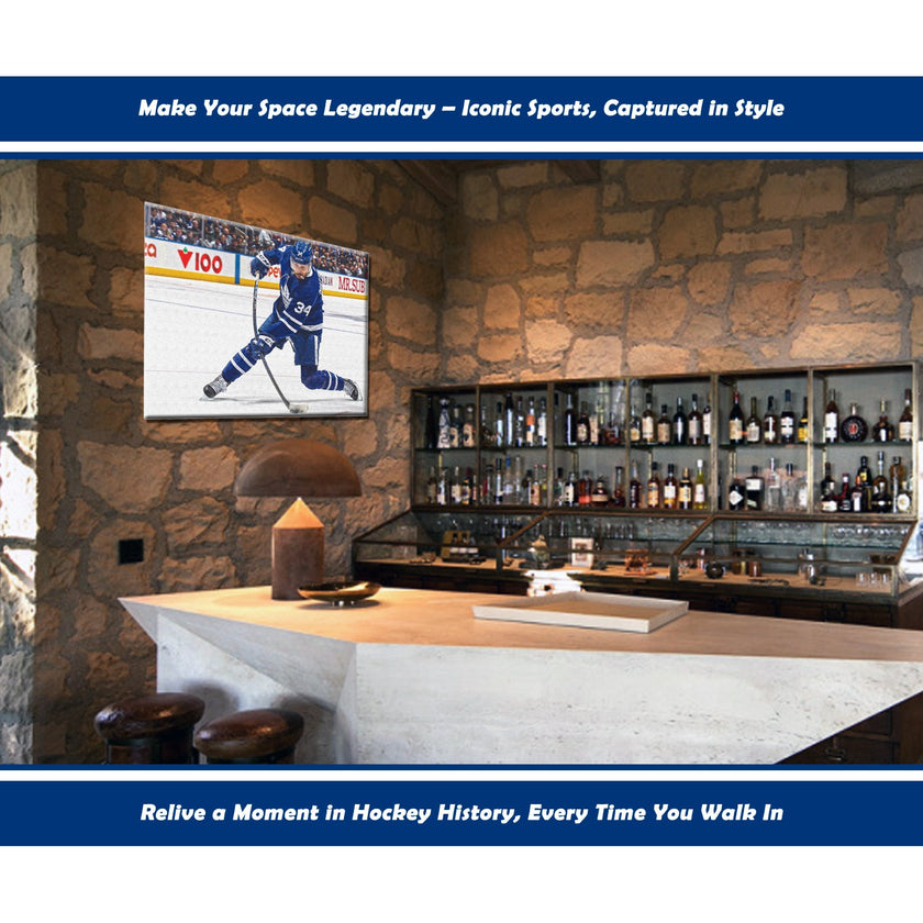 AUSTON MATTHEWS SLAPSHOT TORONTO HOCKEY NHL LICENSED WRAPPED CANVAS – WALL ART DECOR FOR SPORTS ENTHUSIASTS – COLLECTIBLE PRINT TRIBUTE OF STAR PLAYER – OFFICIAL FAN DISPLAY – LEAFS MEMORABILIA GIFT IDEA 16