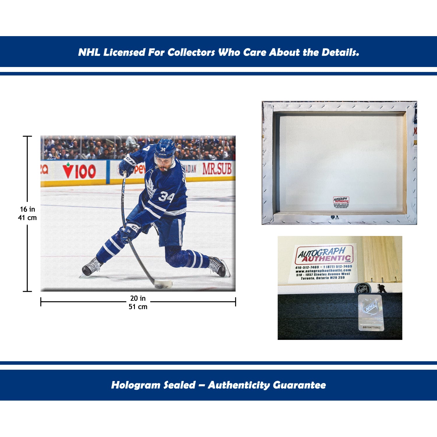 AUSTON MATTHEWS SLAPSHOT TORONTO HOCKEY NHL LICENSED WRAPPED CANVAS – WALL ART DECOR FOR SPORTS ENTHUSIASTS – COLLECTIBLE PRINT TRIBUTE OF STAR PLAYER – OFFICIAL FAN DISPLAY – LEAFS MEMORABILIA GIFT IDEA 16