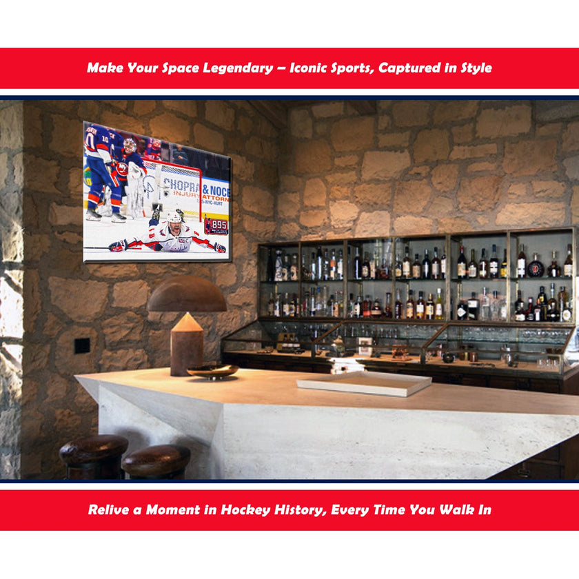 ALEXANDER OVECHKIN RECORD BREAKING GOAL #895 NHL WASHINGTON NHL LICENSED COLLECTIBLE WRAPPED CANVAS POSTER MEMORABILIA WALL ART CAPITALS HOCKEY THE GREAT 8 (20