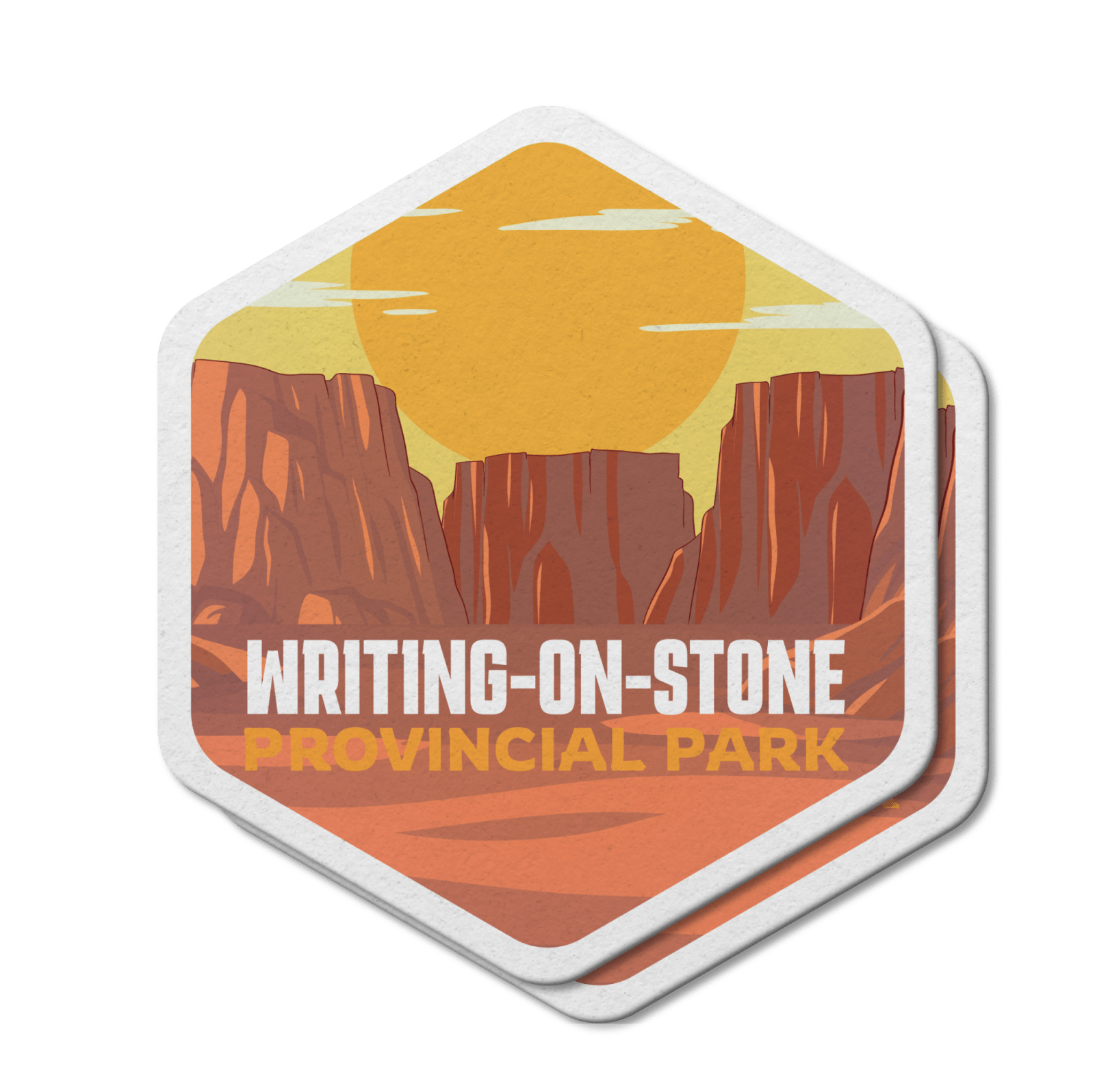 Writing-on-Stone Alberta Provincial Park Waterproof Vinyl Sticker, Canada Parks