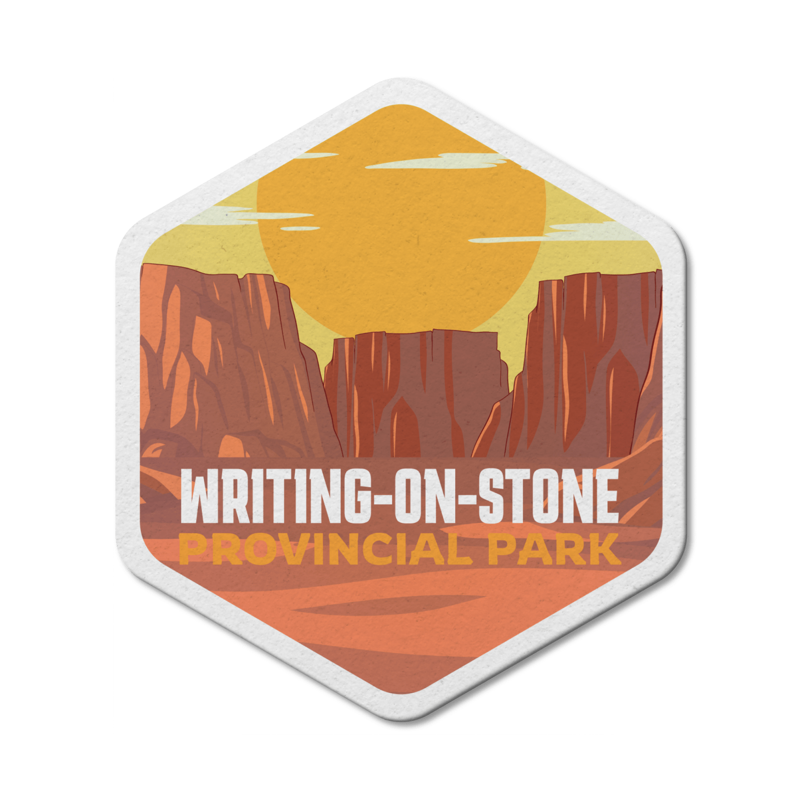Writing-on-Stone Alberta Provincial Park Waterproof Vinyl Sticker, Canada Parks