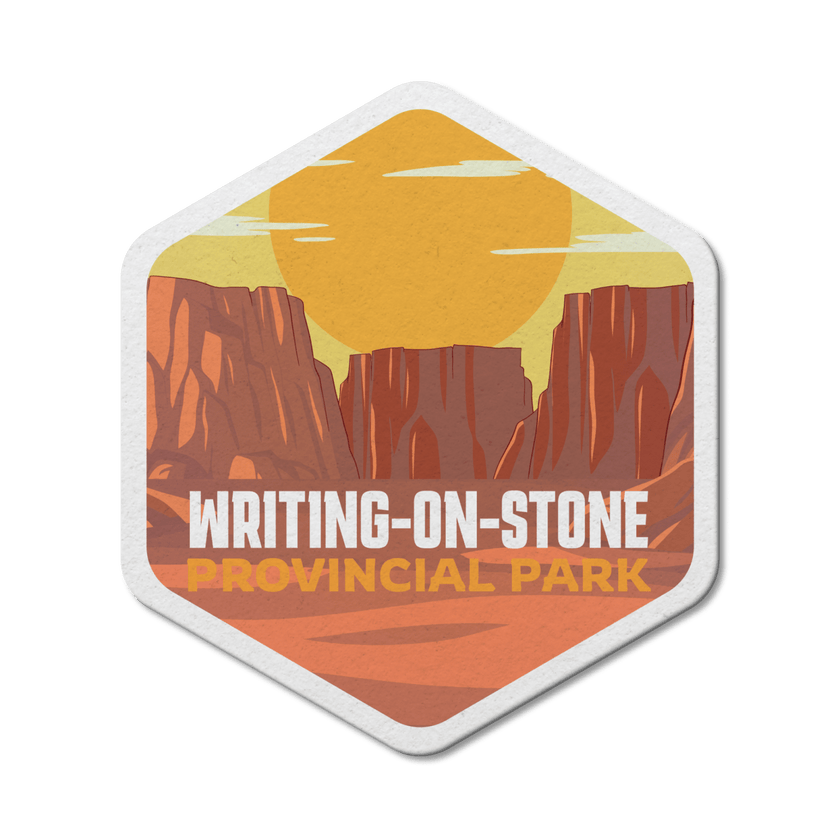 Writing-on-Stone Alberta Provincial Park Waterproof Vinyl Sticker, Canada Parks