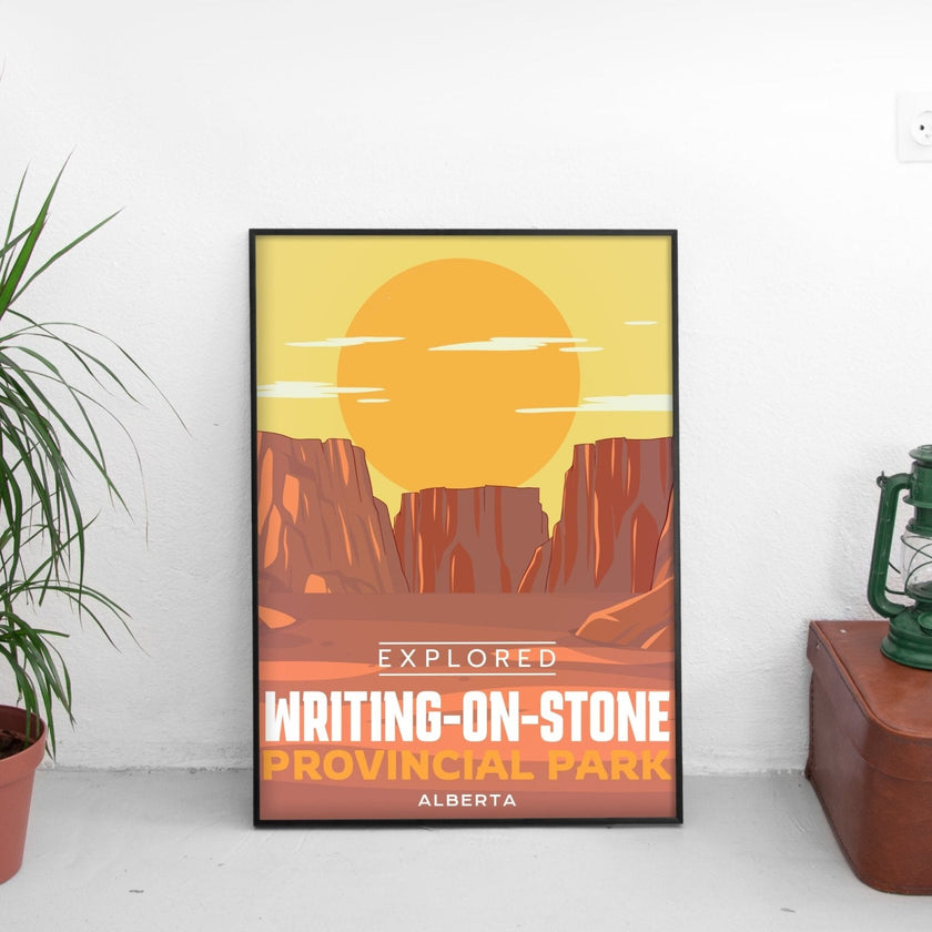 Writing-on-Stone Provincial Park 'Explored' Poster, Canada Parks