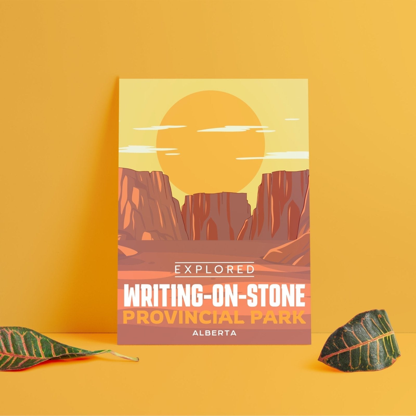 Writing-on-Stone Provincial Park 'Explored' Poster, Canada Parks