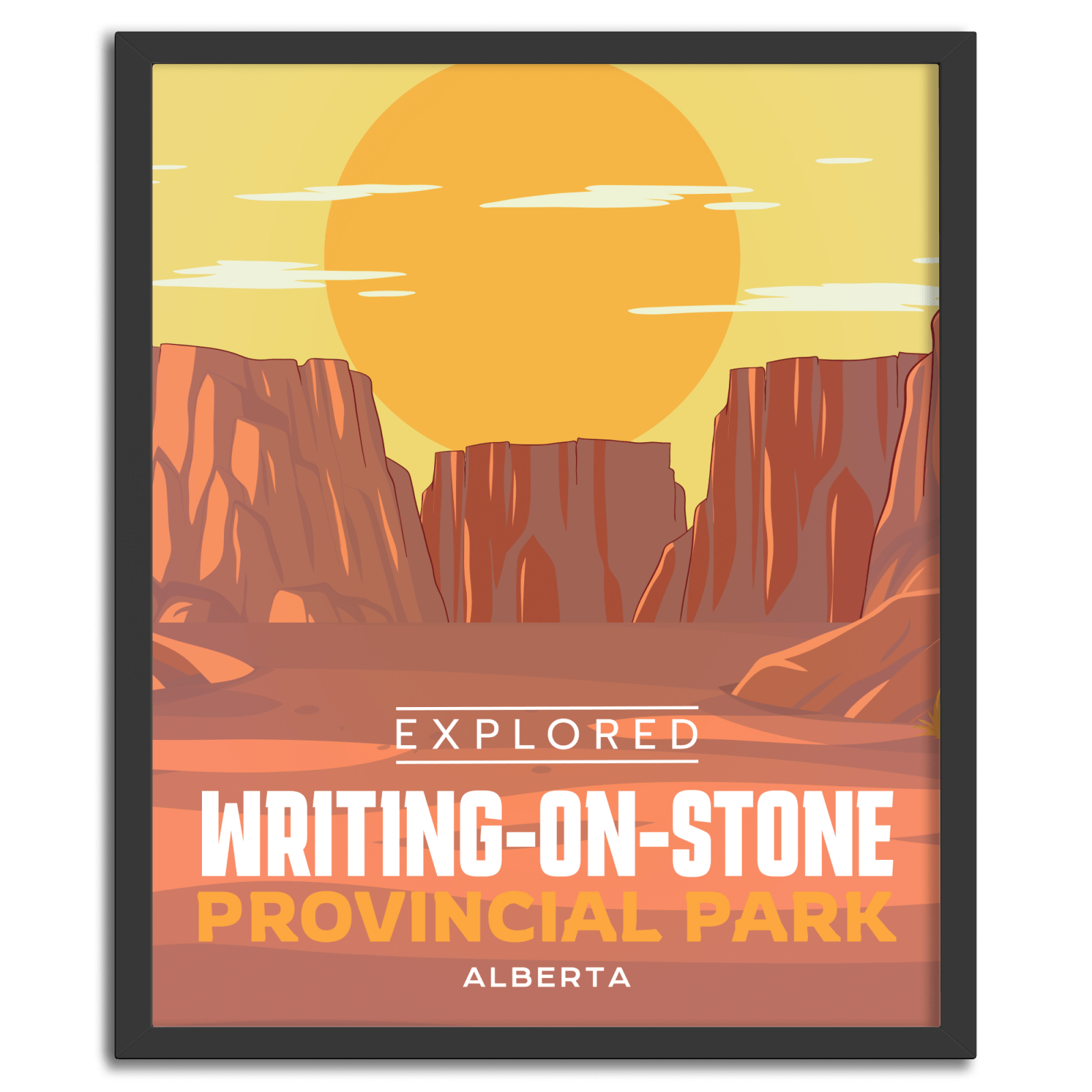 Writing-on-Stone Provincial Park 'Explored' Poster, Canada Parks
