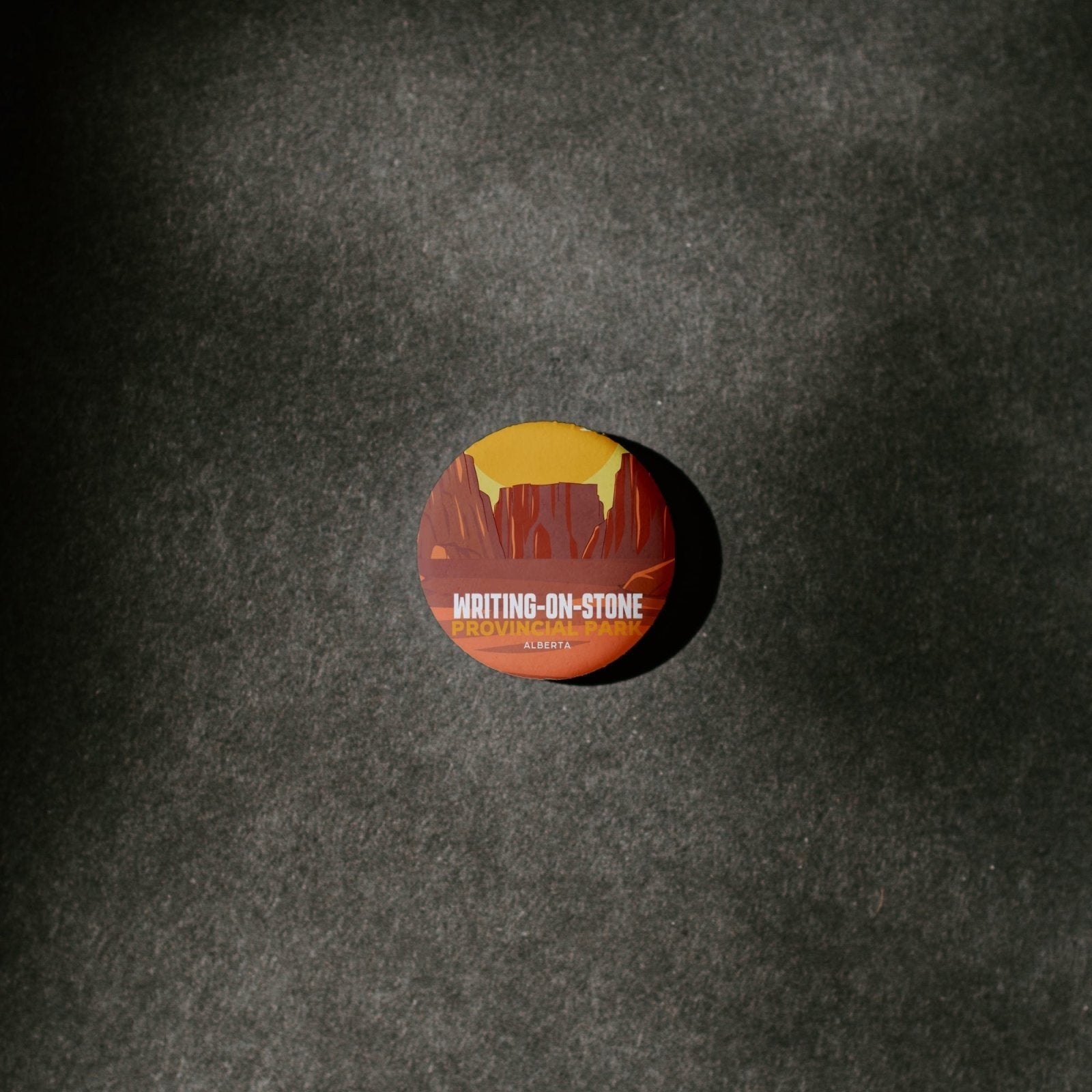 Writing-on-Stone Provincial Park of Alberta Pinback Button, Canada Parks