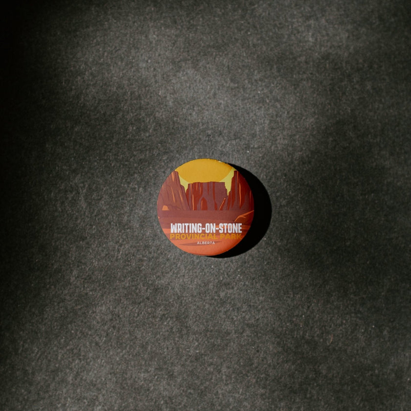 Writing-on-Stone Provincial Park of Alberta Pinback Button, Canada Parks