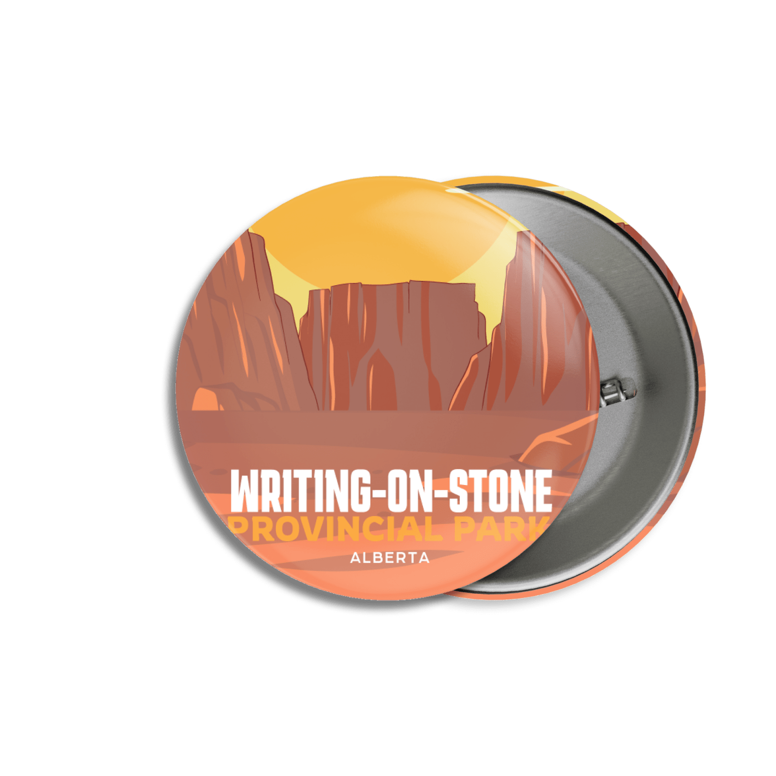 Writing-on-Stone Provincial Park of Alberta Pinback Button, Canada Parks