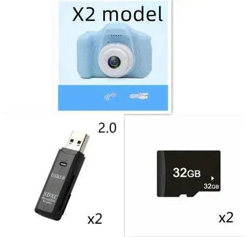 X2 HD Mini Children Cartoon Kids Digital Camera