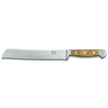 ALPHA OLIVE | Couteau à pain, lame de 8 pouces | Forgé à la main / Manche en bois d'olivier