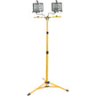 Twin-Head Work Light, Halogen, 500 W, 16000 Lumens, Steel Housing