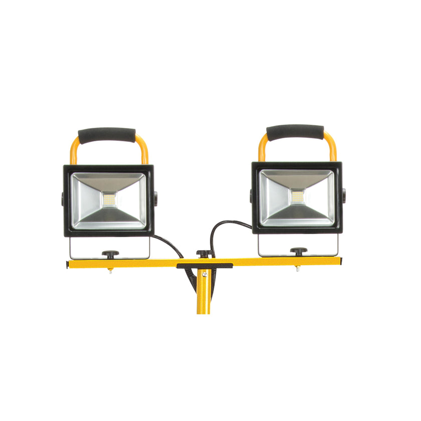 Twin-Head Work Light, LED, 40 W, 4800 Lumens, Aluminum Housing