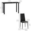 Adam Modern Space-Saving Dining Set for 4-Black