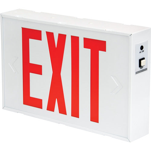 Exit Sign, LED, Battery Operated/Hardwired, 12-1/5