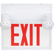 Exit Sign with Security Lights, LED, Battery Operated/Hardwired, 12-1/10