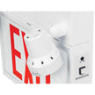Exit Sign with Security Lights, LED, Battery Operated/Hardwired, 12-1/10