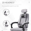 Brady Ergonomic Executive High Back Office Chair with Footrest and Lumbar Support-Grey