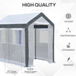 Outsunny Heavy-duty Walk-in Greenhouse 8' x 6' x 7.5' Outdoor Polytunnel for Vegetable Plant Growth Warm House