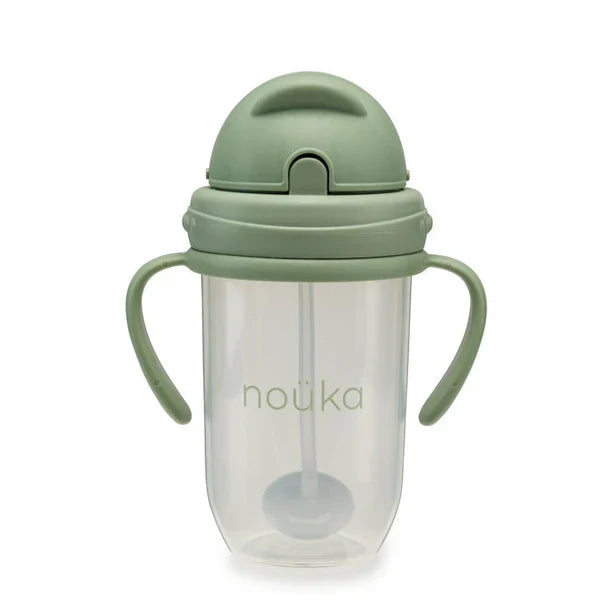 Non-Spill Weighted Straw Cup 9 oz | noüka | Moss