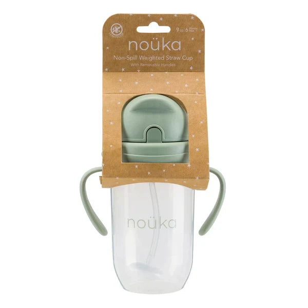Non-Spill Weighted Straw Cup 9 oz | noüka | Moss