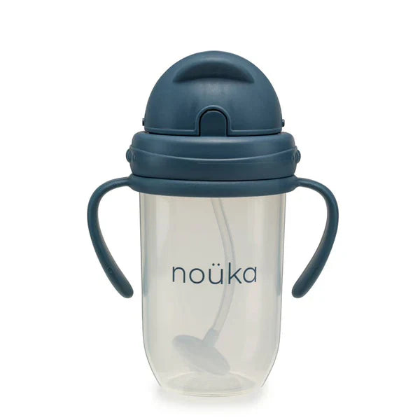 Non-Spill Weighted Straw Cup 9 oz | noüka | Deep Ocean