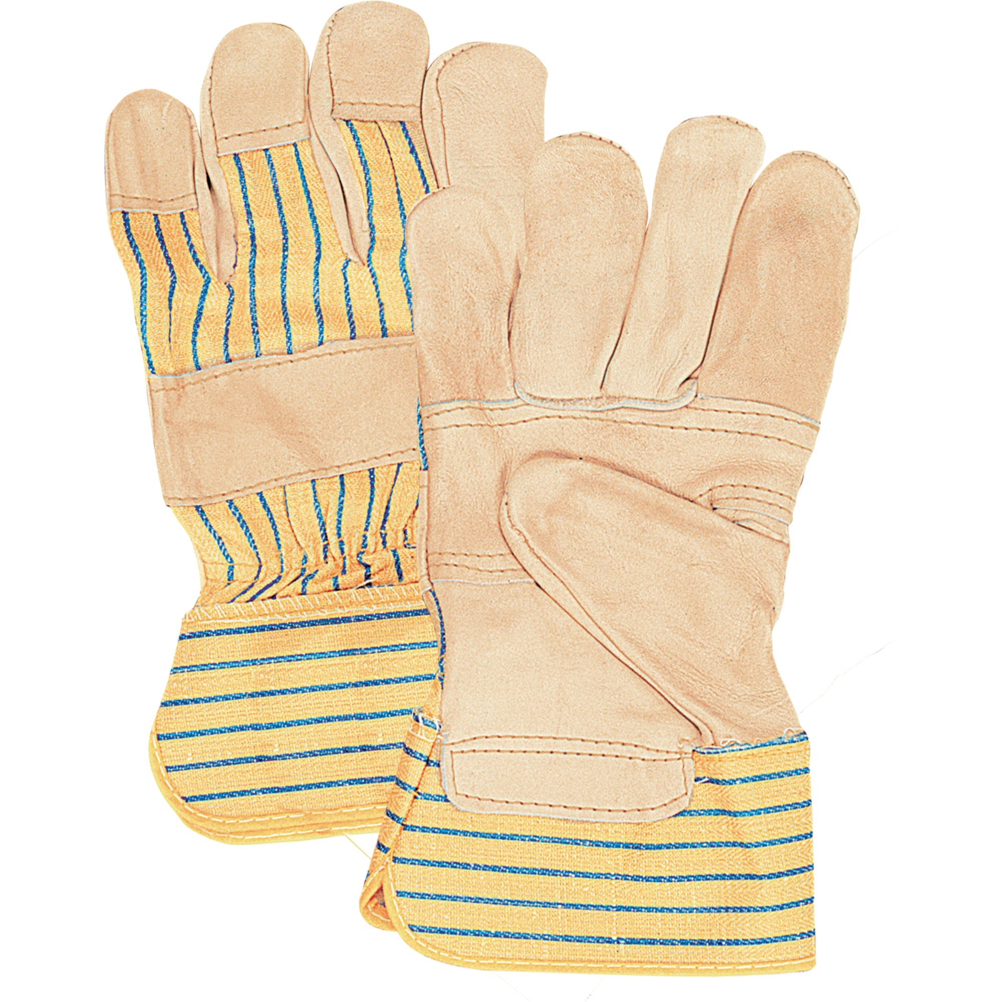 Gants de travail Fitters Patch, taille L, paume en cuir de vachette pleine fleur, doublure intérieure en coton.