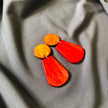 Colorful Summer Statement Earrings Handmade, Post or Clip Ons- 