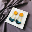 Long Art Deco Statement Earrings, Post or Clip On – 