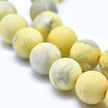 Howlite Yellow Frosted Gemstone Beads