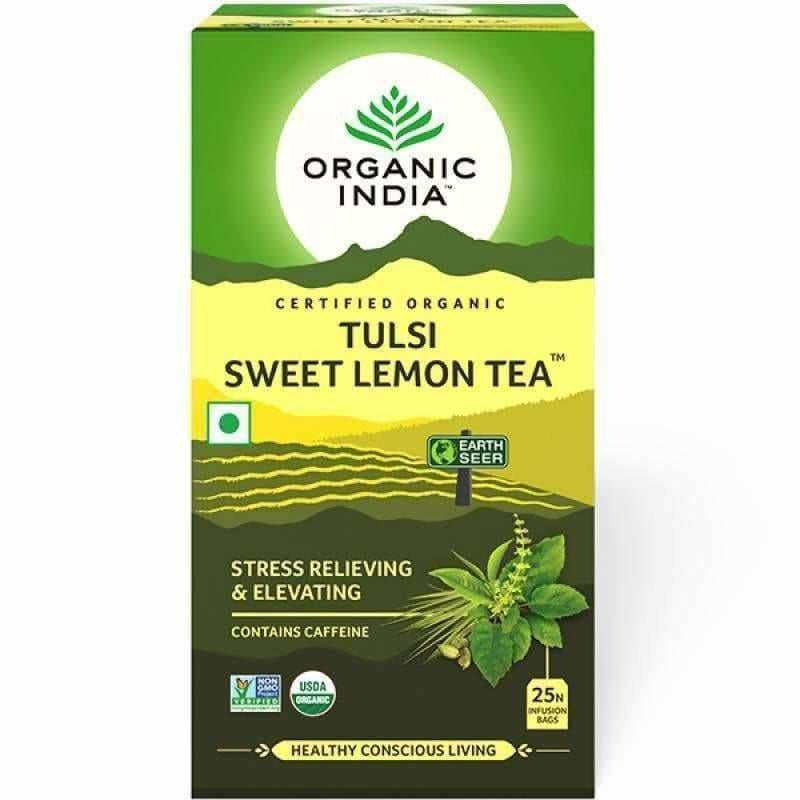 Thé Tulsi Sweet Lemon Bio de l'Inde - 25 sachets de thé