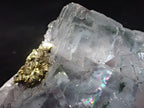 YGX Fluorite with Pyrite – Rare Transparent Fluorite Cluster with UV Glow (198g)
