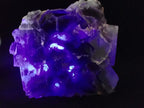 Yindu Fluorite with Deep Purple Zoning and UV Fluorescence – Yindu Mine, Inner Mongolia, China