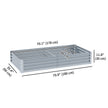 Outsunny 6 x 3 x 1ft Galvanized Raised Garden Bed, Reinforced Outdoor Planter Box with Open Bottom, Silver