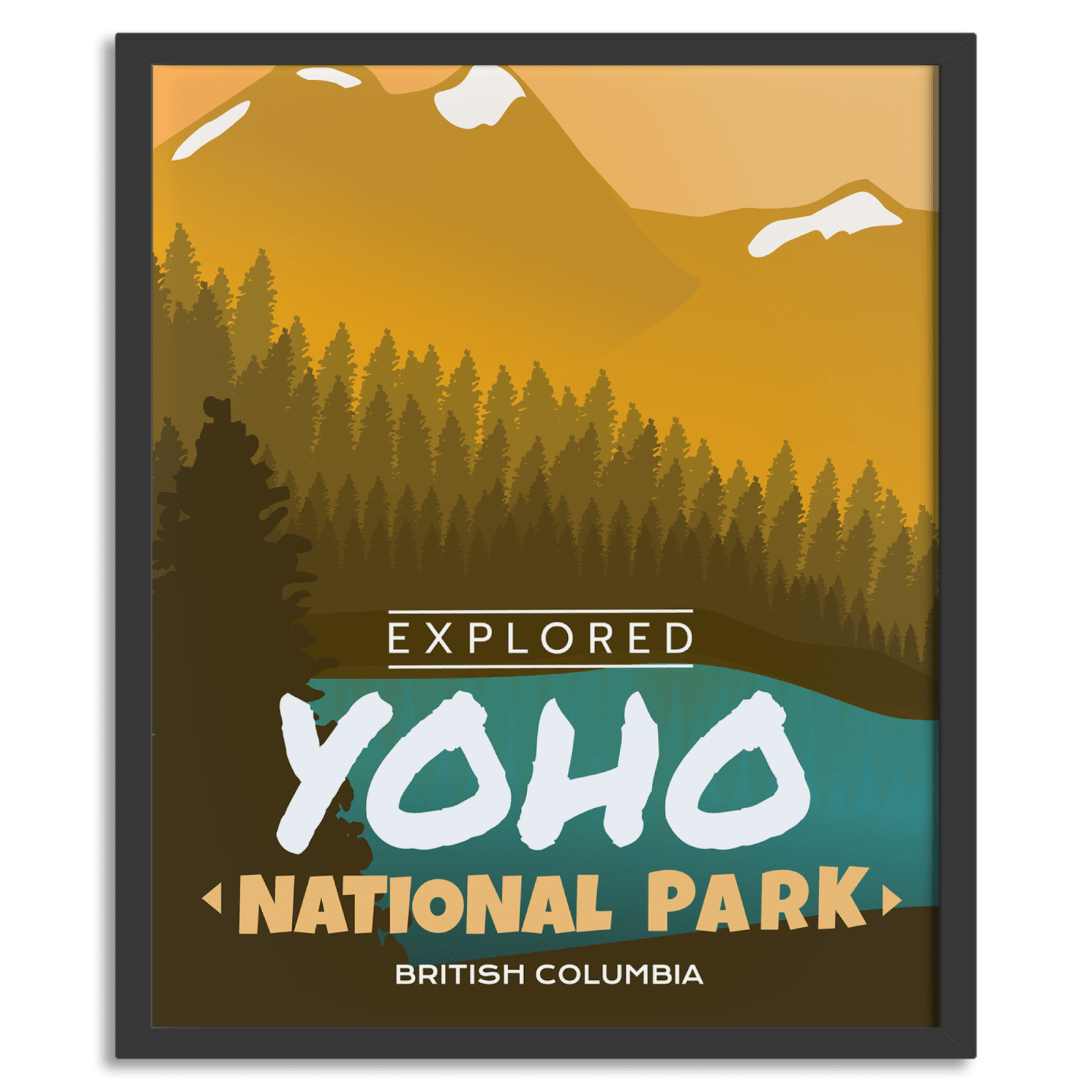 Yoho National Park 'Explored' Poster, Canada Parks