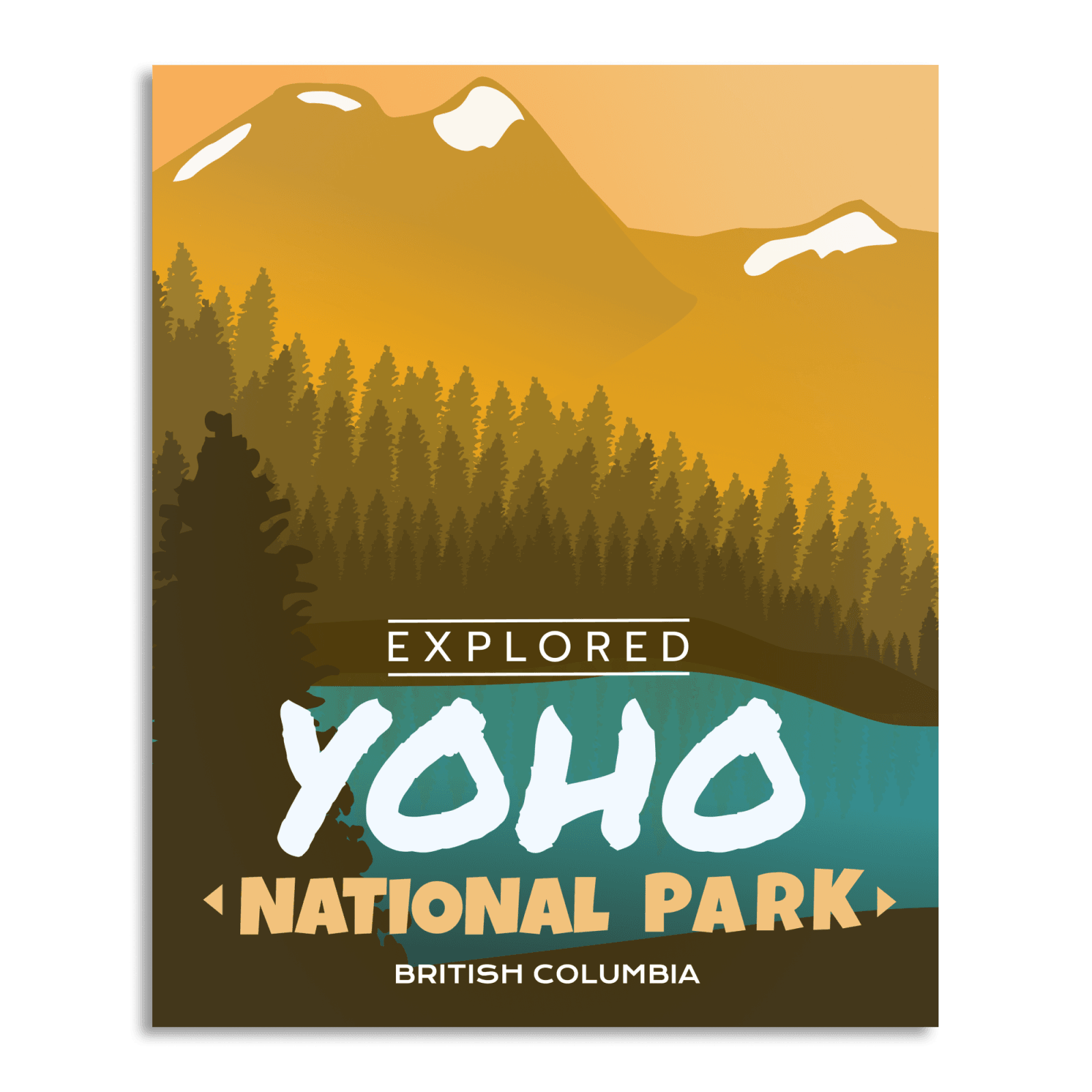 Yoho National Park 'Explored' Poster, Canada Parks