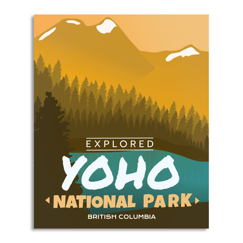 Yoho National Park 'Explored' Poster, Canada Parks