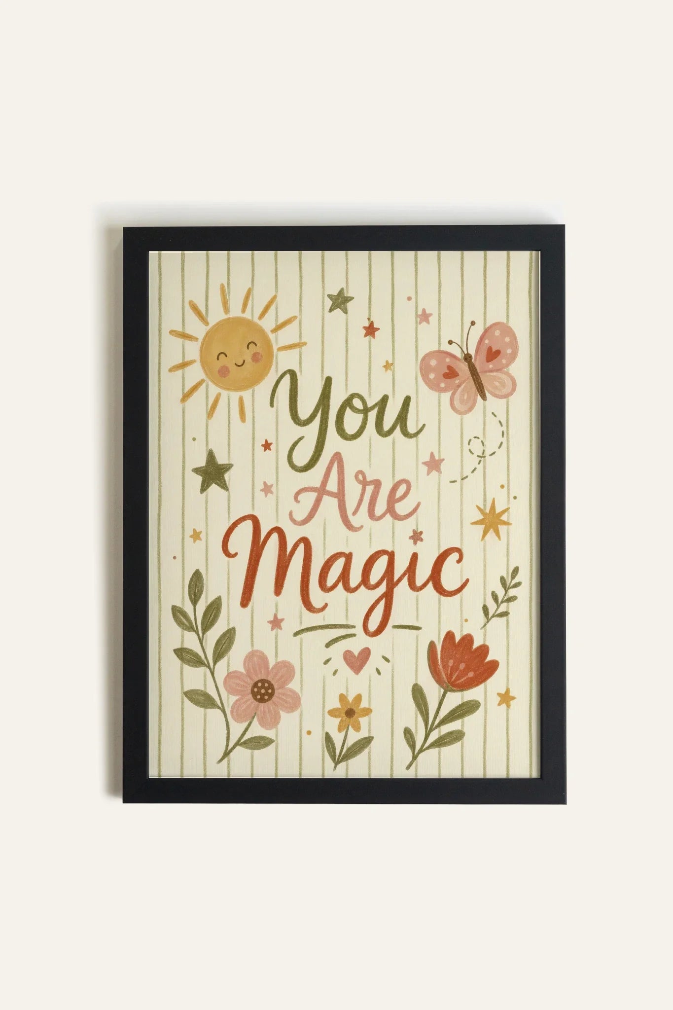 YOU ARE MAGIC, Oeuvre sur toile rigide, encadré Noir (collective)