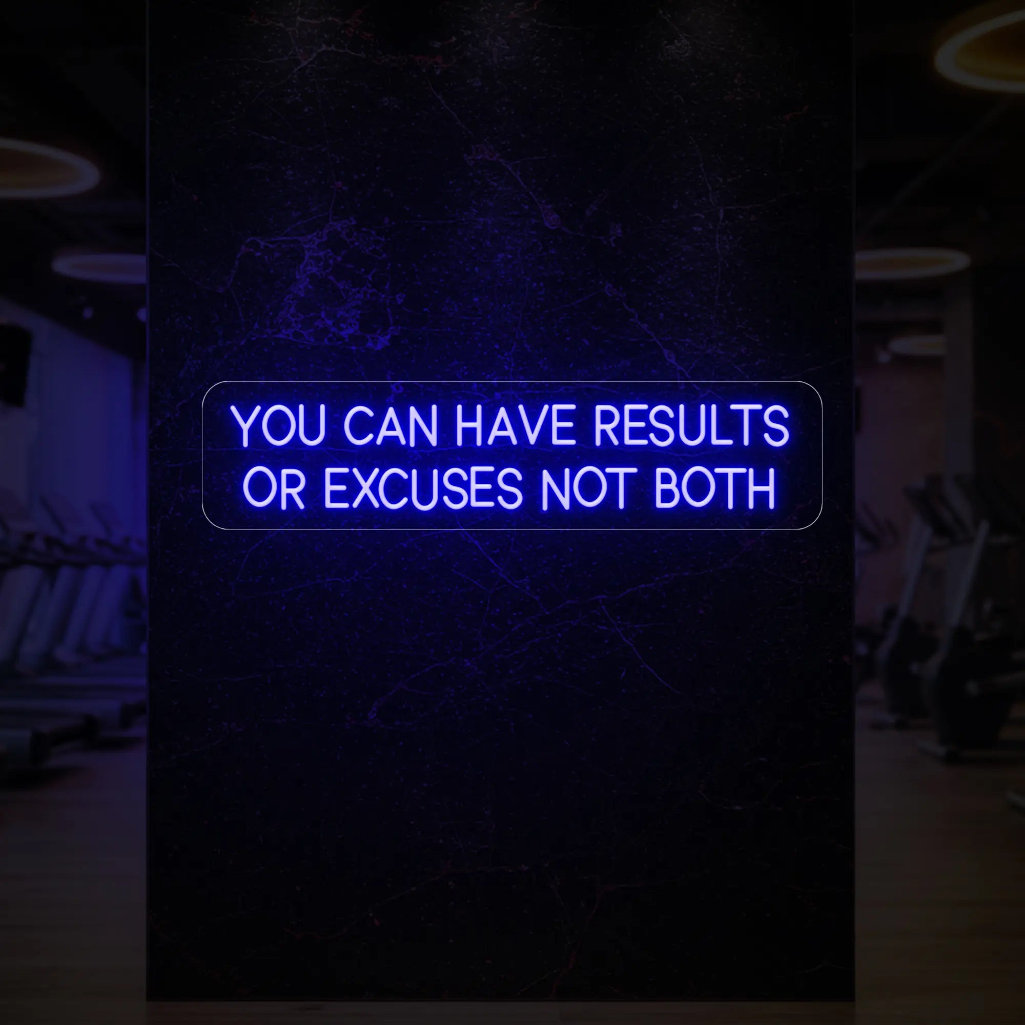 YOU CAN HAVE RESULTS OR EXCUSES NOT BOTH Neon Sign