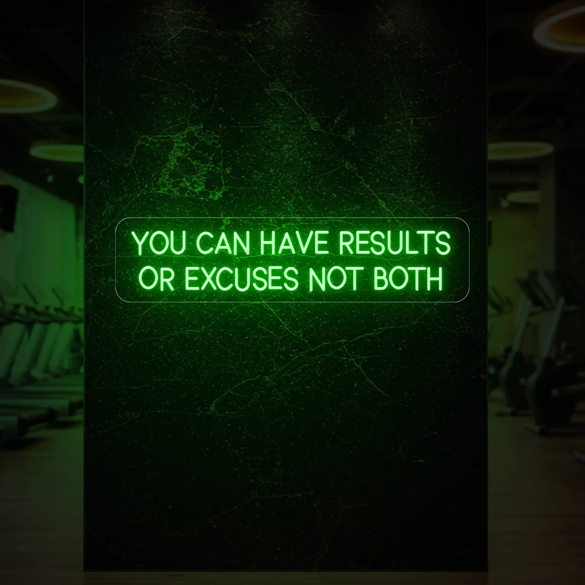 YOU CAN HAVE RESULTS OR EXCUSES NOT BOTH Neon Sign