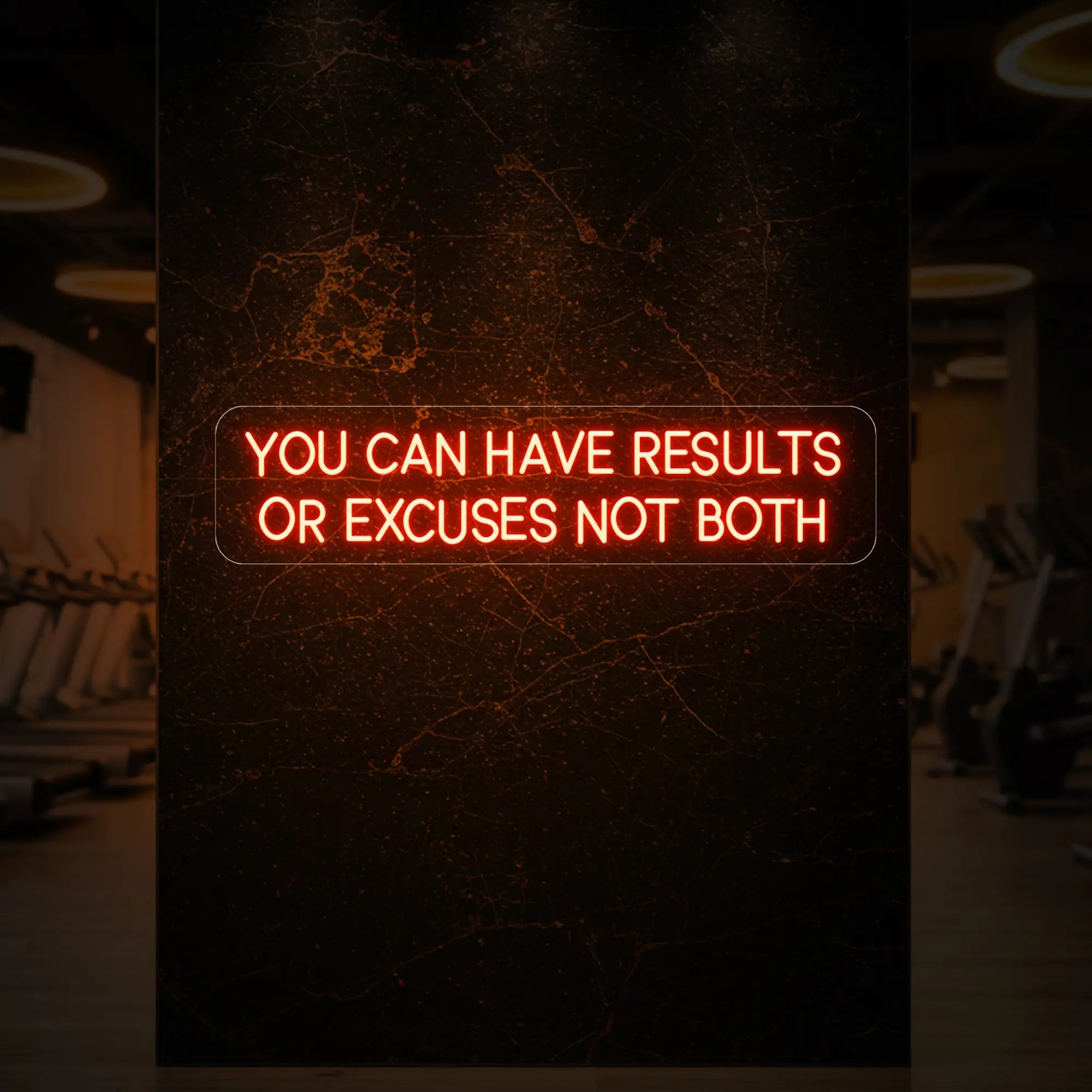 YOU CAN HAVE RESULTS OR EXCUSES NOT BOTH Neon Sign