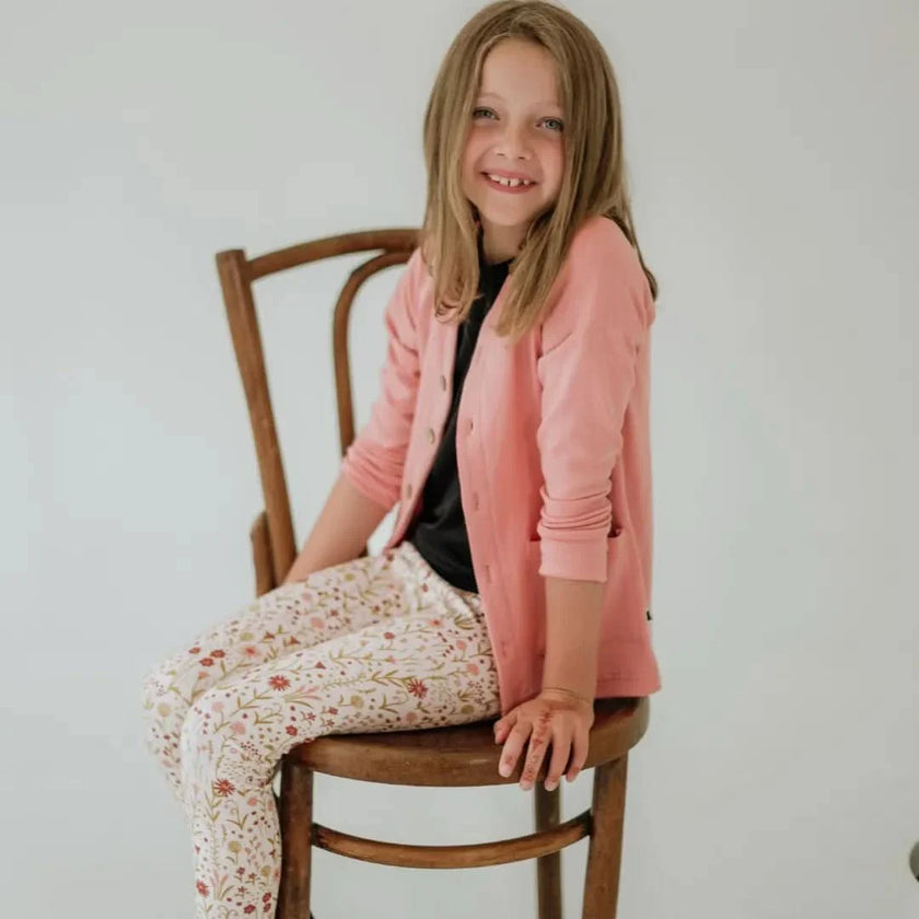 Youth Bamboo Cardigan | Berry