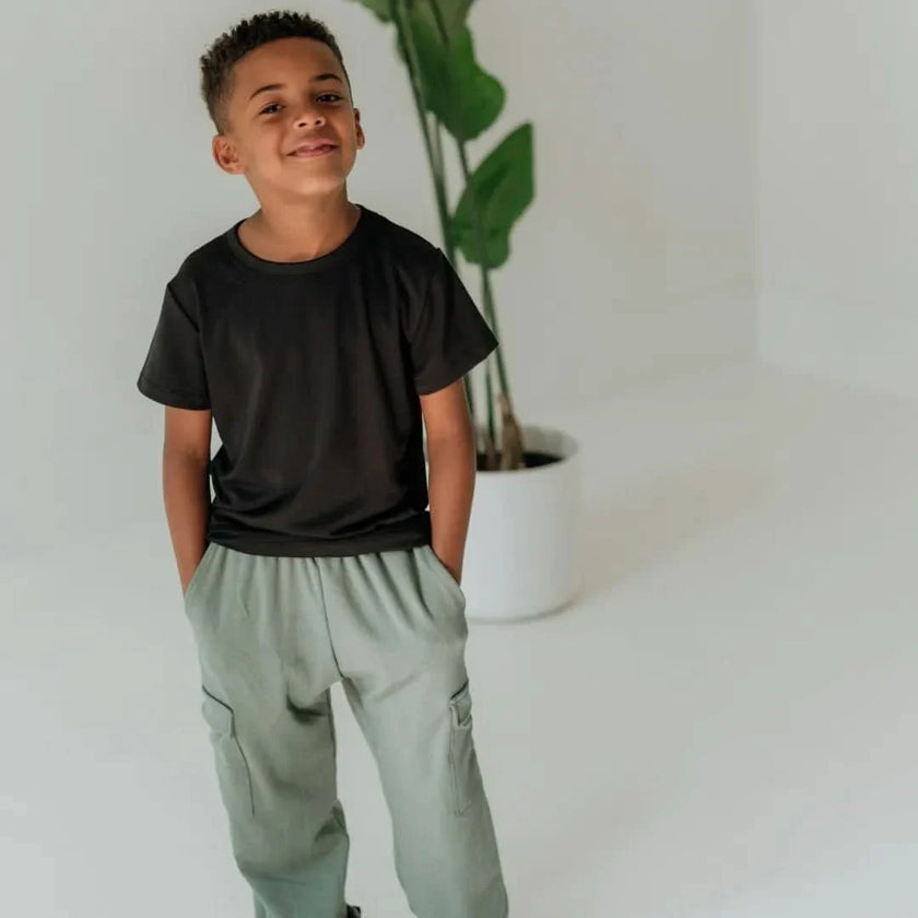 Youth Bamboo Cargo Pants | Burnt Brick