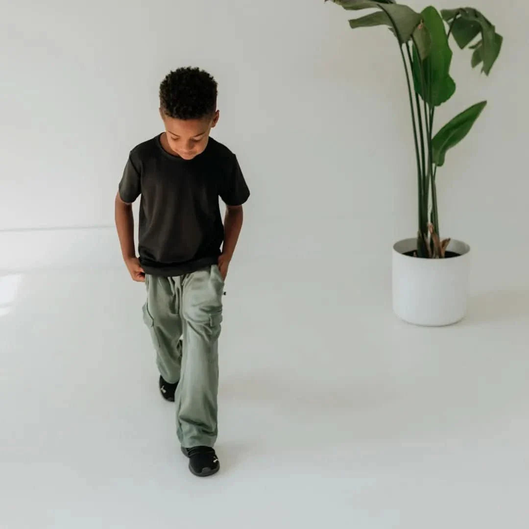 Youth Bamboo Cargo Pants | Burnt Brick