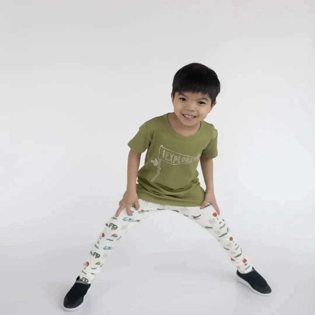Youth Bamboo Leggings | Garden Snakes